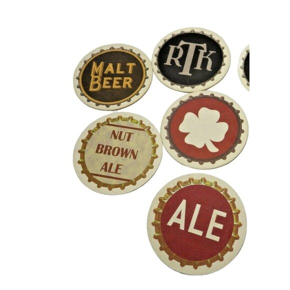 Mixed Lot 10 Beer Coasters Labels Nur Brown Ale Shamrock RTK Stout Malt - Picture 2 of 4
